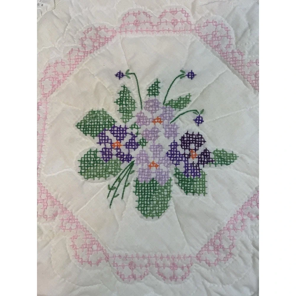 Lot Vtg Assorted Sizes Mixed Lot Cotton‎ Linen Runners Pillowcase Floral Dog